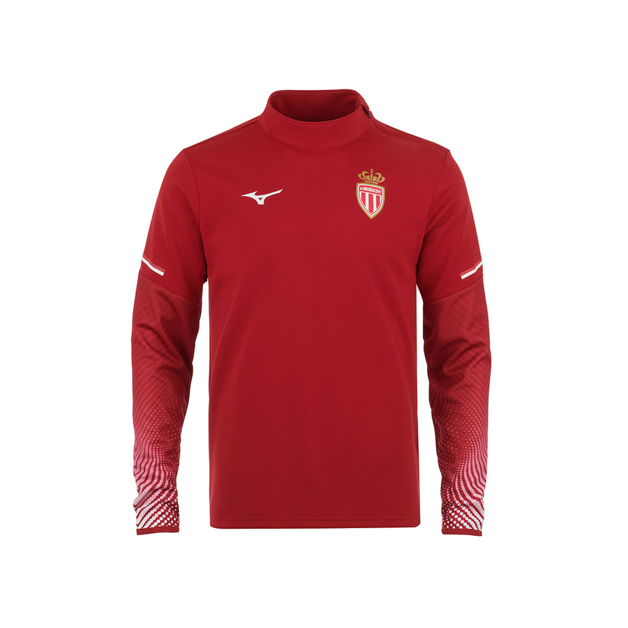 Mizuno Mid Layer 1/2 Zip Shoulder Training Top AS Monaco Men Bordeaux